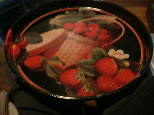 Vintage strawberries basket - vintage,