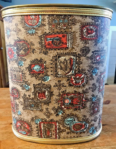 Vintage patriotic trash can - vintage,