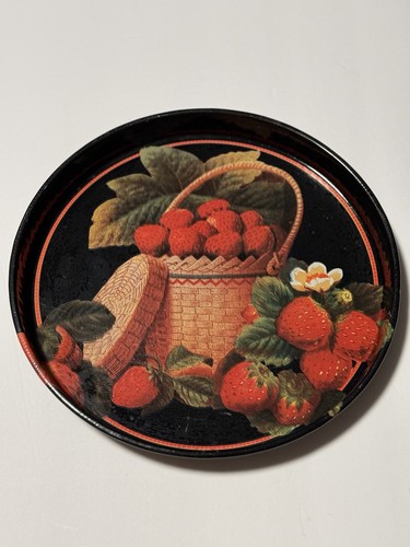 Vintage round tin serving - round,
